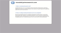 Desktop Screenshot of nosubid.primosearch.com